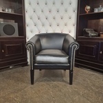 Fauteuil Chesterfield, Club Chair, zwart