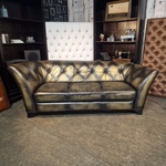 3-Zits bank Chesterfield, Chesterfield, goud