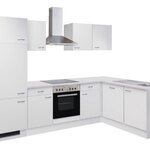 Design hoek keuken met apparatuur, Kevin, wit