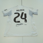 Wedstrijd gedragen Dean Huijsen shirt – Real Madrid Adidas, wit, gesig