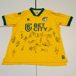 Voetbalshirt Fortuna Sittard Robey, geel, gesigneerd, M
