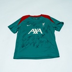 Voetbalshirt  –  FC Liverpool Nike, groen, gesigneerd, XL