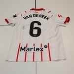 Wedstrijd gedragen Donny van de Beek shirt  –  Girona Puma, wit/rood,