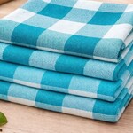 Ca. 320x Keuken theedoek, rood/blauw