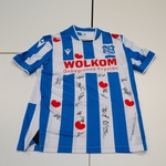 Voetbalshirt SC Heerenveen Macron, blauw/wit, gesigneerd, XL