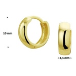 Marie-Celeste Klapoorringen 10 mm Goud