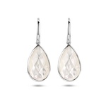 Glams Oorhangers Parelmoer franse haak Zilver