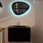 Badmeubel WD, mat zwart 3D front