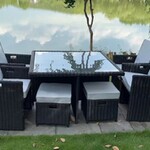 Diningset Vonato, Modern Brown , zwart