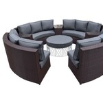 Diningset Vonato, Comfort , donkergrijs