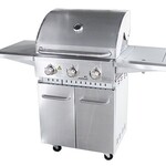 Gasbarbecue Vonato, RVS Traditionele Grill 3, zilverkleurig, rvs (mat)