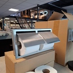 Toiletpapierhouder inbouw, rvs geborsteld