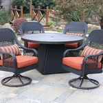 Diningset Vonato, Solaro, antraciet
