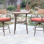 Diningset Vonato, Elevato, antraciet/bruin