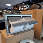 Toiletpapierhouder inbouw, rvs geborsteld