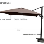 Parasol Vonato, Tivalo, donkergrijs