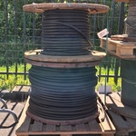 2x Kabel op houten haspel, O.a. Lineax