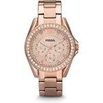 Fossil Riley ES2811 Dames Horloge Roze
