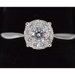 Witgouden ring met 0.50 carat diamant