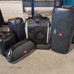 6x Diverse speakers, O.a. JBL & RDpowerdynamics