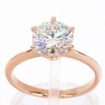 Rosegouden ring met een briljant geslepen diamant van 2.00 carat