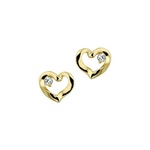 Marie Celeste Oorknoppen Hart Zirkonia Goud