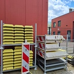 Partij geleidebakens met voet