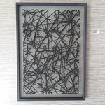 Kunstwerk Umo Art & Design, Washi paper art, ingelijst achter glas