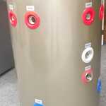 Buffervat RVS met tapspiraal 100L, RVS