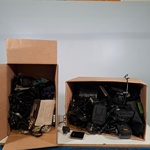 Partij diverse camera toebehoren, O.a. Nikon