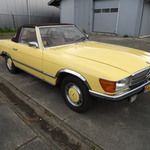Oldtimer, Mercedes-Benz, SL-klasse, 350 SL roadster, geel, 1972