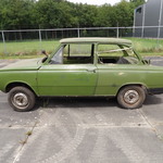 Oldtimer restauratieobject carrosserie, DAF, 44, groen, 1974