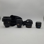 4x Camera lens, Nikon, O.a. AF-S Nikkor 23-120mm 1:4G ED VR
