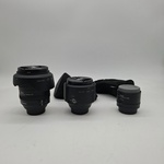 3x Camera lens, Nikon, O.a. AF-S Nikkor 24-120mm 1:4G ED VR