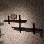 set Wandplanken Kristensen, Optic, zwart