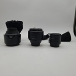 3x Camera lens, Nikon, O.a. AF-S Nikkor 58mm 1:1.4G