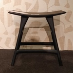 Kruk met opstaande rand Ethnicraft, Osso, zwart