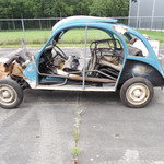 Oldtimer restauratieobject, Citroën, 2CV6, blauw, 1981