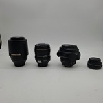 4x Camera lens, Nikon, O.a. AF-S Nikkor 16-80mm 1:2.8-4E ED VR