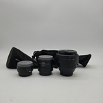 3x Camera lens, Nikon, O.a. AF-S Nikkor 58mm 1:1.4G