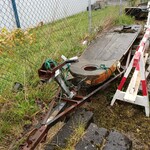 Boottrailer met zijzwaard zeilboot