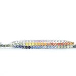 Gouden tennisarmband met 3.60 carat saffieren