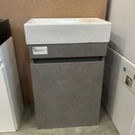 Fonteinmeubel 40cm beton grijs + fontein HR Badmeubelen, fonteinmeubel
