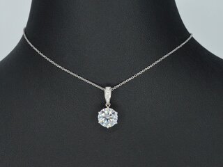 Witgouden solitaire hanger met een diamant van 2.00 carat