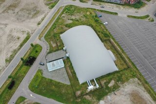 Semi-permanente blaashal OpenCover, Almere Poort, bouwjaar 2019