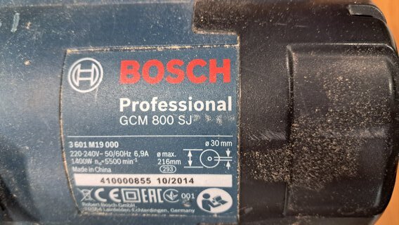 Afkortzaag Bosch, GCM 800 SJ, bouwjaar 2014
