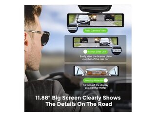 AZDOME Dual Lens Spiegel Dash cam 11,8 ''IPS Full Touchscreen