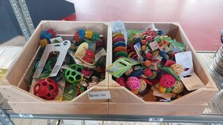Partij vogelkooi speeltjes