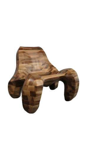 Design fauteuil Max Jungblut, Club 107 Walnut, 112/2022
