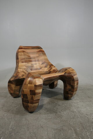 Design fauteuil Max Jungblut, Club 107 Walnut, 112/2022